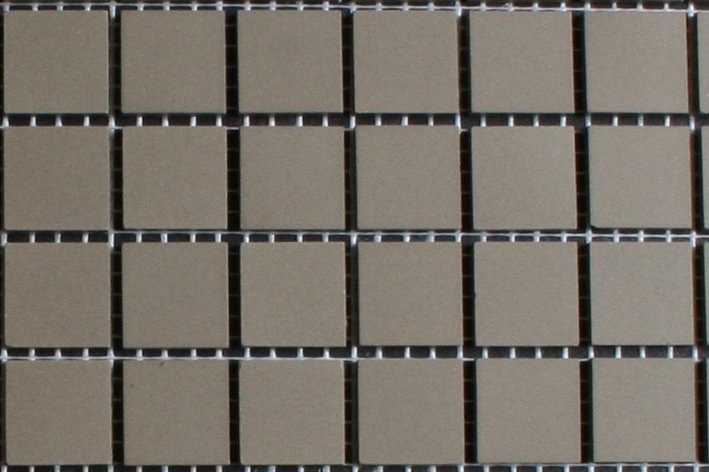 Taupe strak mozaiek 2x2 cm 