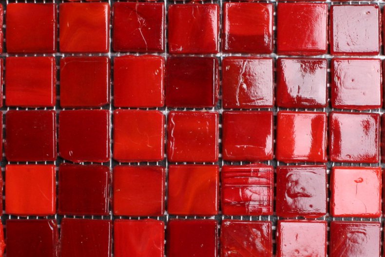 grote Oceaan roze beroerte 15mm glasmozaiek tegels - rood - Tegelgemak