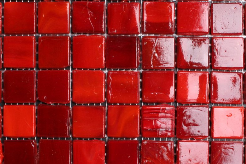 15mm glasmozaiek tegels - rood