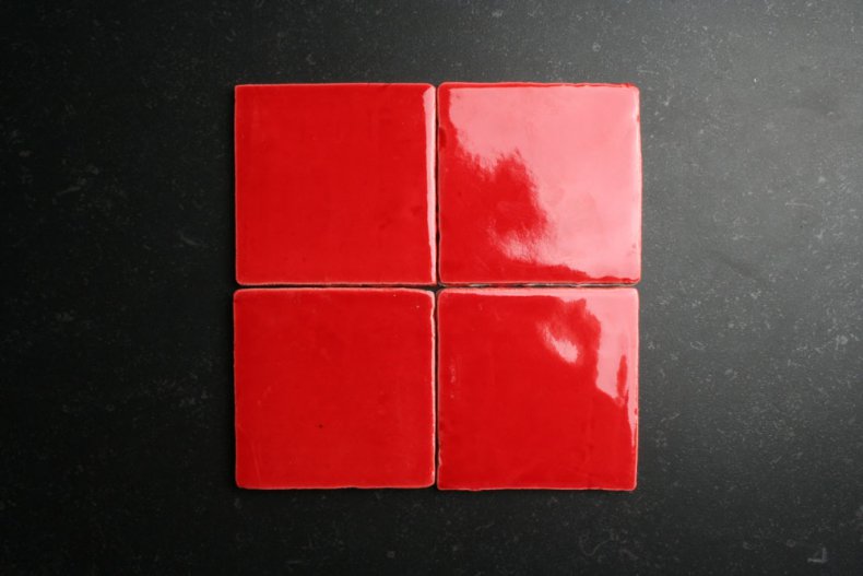 Handvorm 10x10 rode tegels