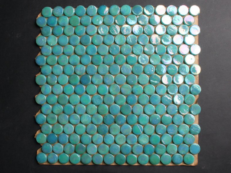 Rond Iridiserend turquoise 