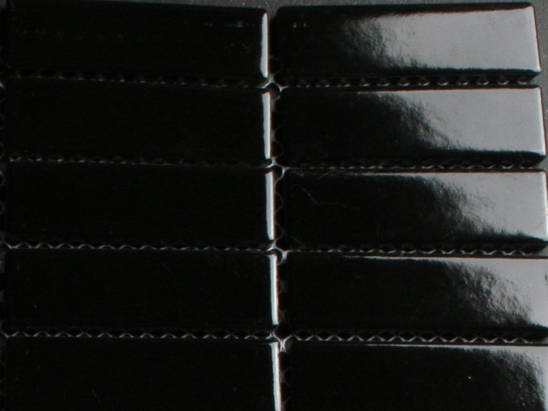 Zwart 7,1 x 2,2 cm glans