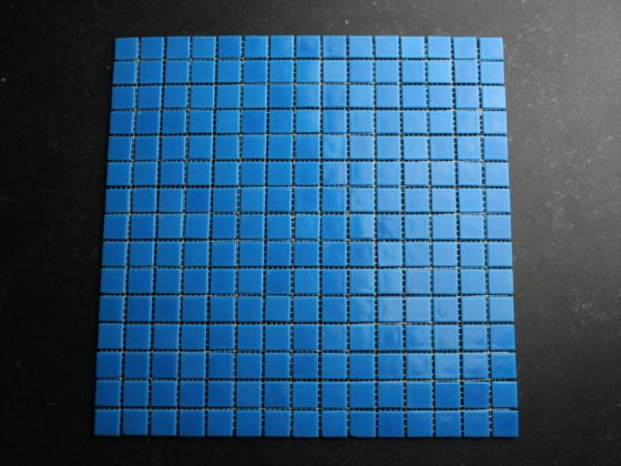 Glasmozaïek Blauw+  2x2 cm tegels