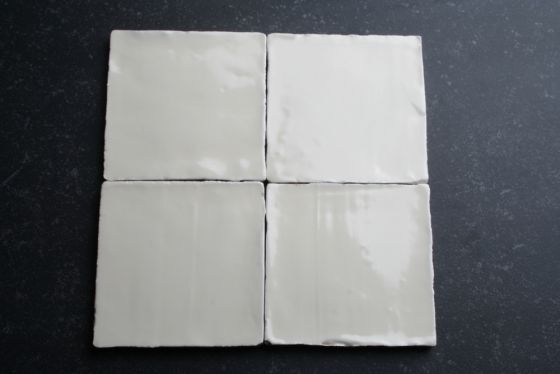 handvorm 10x10 crème glans tegels