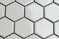 50mm Wit GLANS zeshoekige mozaiek tegels