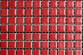 Mozaïektegel 1x1 cm - rood mat
