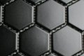 50mm Zwart MAT zeshoekige mozaiek tegels