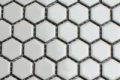 23mm Wit GLANS zeshoekige mozaiek tegels
