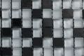 Mozaiek zwart wit steen mix 15mm