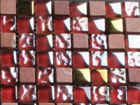 15mm rood goud steen mix mozaiektegels