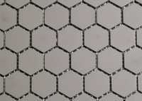 2.5 cm midden grijs zeshoekig mozaiek