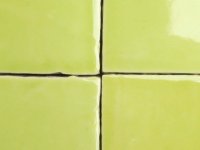 Handvorm 10x10 geel groene tegels