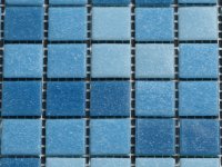 Zwembad mozaïek zacht blauw op papier