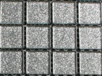 Zilver glitter 25mm mozaiek