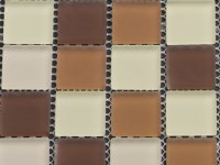 MHDK 24 - brown mix - matt/frosted 25x25x8mm